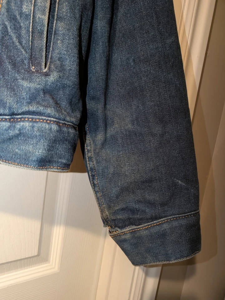 Chaqueta de Camionero Vintage Silver Spur Talla Pequeña Forrada Sherpa Ropa Occidental Foto 4 de 4