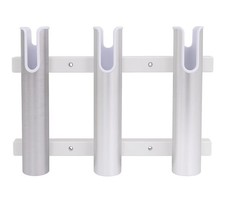 JIF Marine Brushed Aluminum Fishing Rod Holder Mount – 3-Rod Storage Rack Read