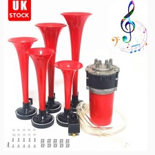 12V Dixie Musical Air horns Dukes Of Hazzard 5 Trumpet Car Truck Air Horns Set