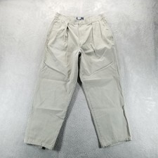 VTG Polo Ralph Lauren Pants Mens 32x28 Khaki Pleated Chinos 90s Trousers