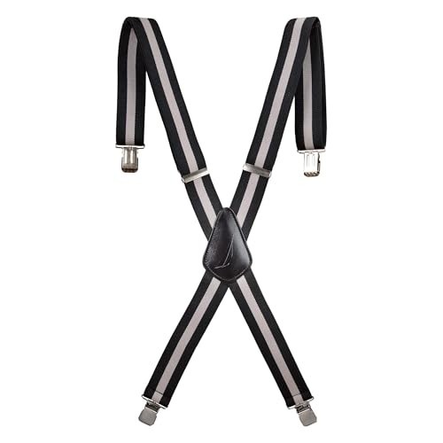 Nautica Mens X-Back 15 Fully Adjustable Striped Jeans Suspender Gray One Size 5690₽