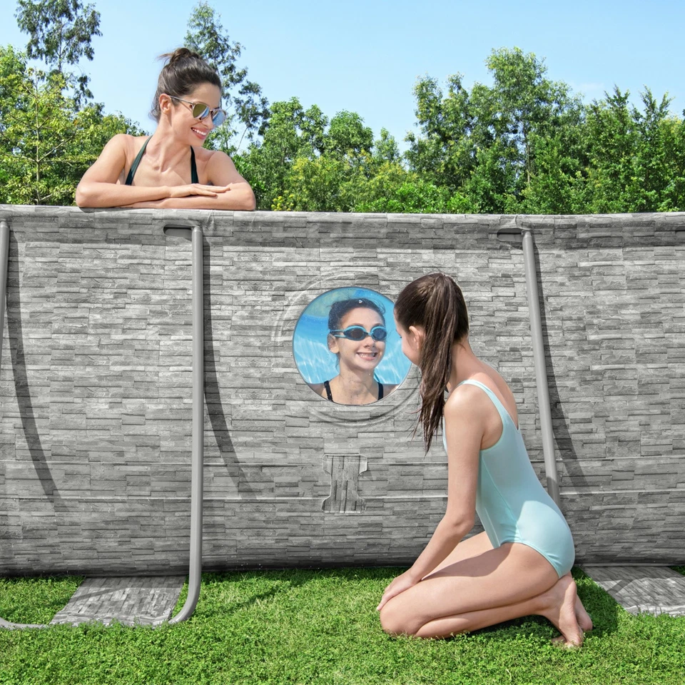 BESTWAY Piscina 488x305x107 cm Power Steel Swim grigio arredo giardino - Imagen 3 de 4