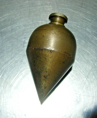 Rare EXTRA LARGE BRASS PLUMB BOB  60 oz / 1.7 kg