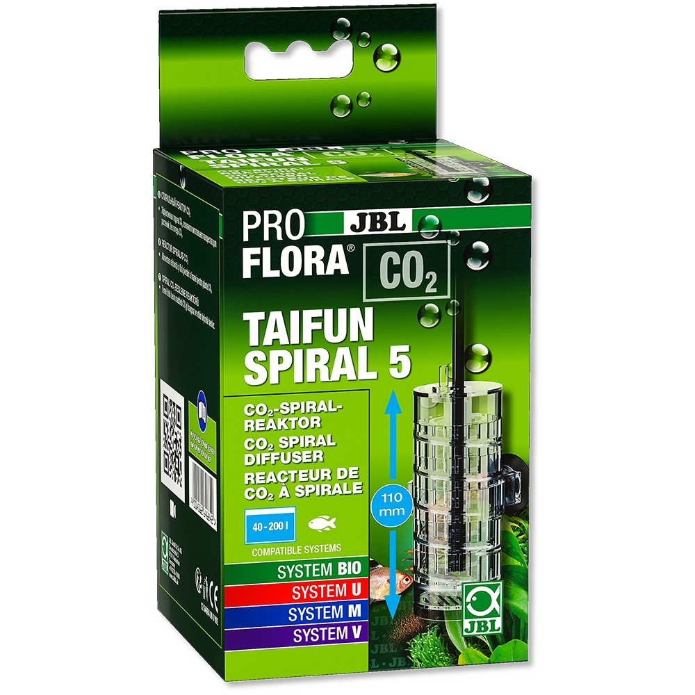 JBL CO2 Proflora Taifun Spiral 5 Diffusore di CO2 per Acquari Fino a 200 Litri