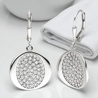 OhrhäNger 925 Sterling Silber 110 Zirk. Ohrringe Boutons Silberohrringe