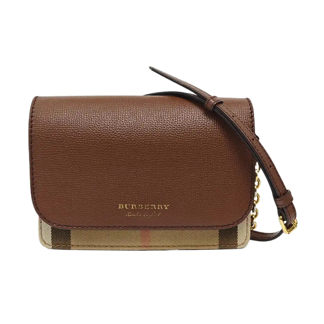 BURBERRY Hampshire Crossbody bags Cloth Brown Free Shipping