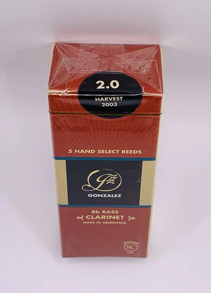 Gonzalez RC Bb бас кларнет трости прочность #2, коробка из 5 - Изображение 3 из 3