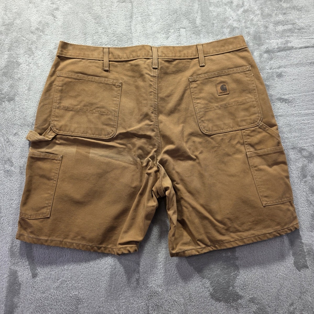 Vintage Carhartt Washed Duck Canvas Utility Work Shorts Mens Size