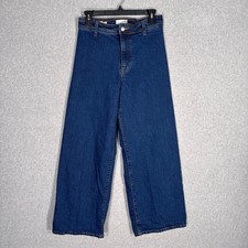 Universal Thread Sailor Wide Leg Crop Jeans 4R High Rise Preppy Nautical Trouser