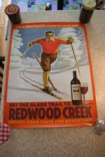 REDWOOD CREEK Wine Poster 18 x 24 Ski Satisfy...