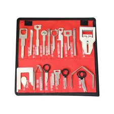 Radio Removal Tool key and Removal Pry Tool Kit Universal Stereo CD Player Re...