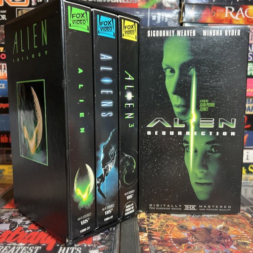 Alien Trilogy VHS Box Set Plus Resurrection Tested / 4 Tape Lot Sigourney Weaver