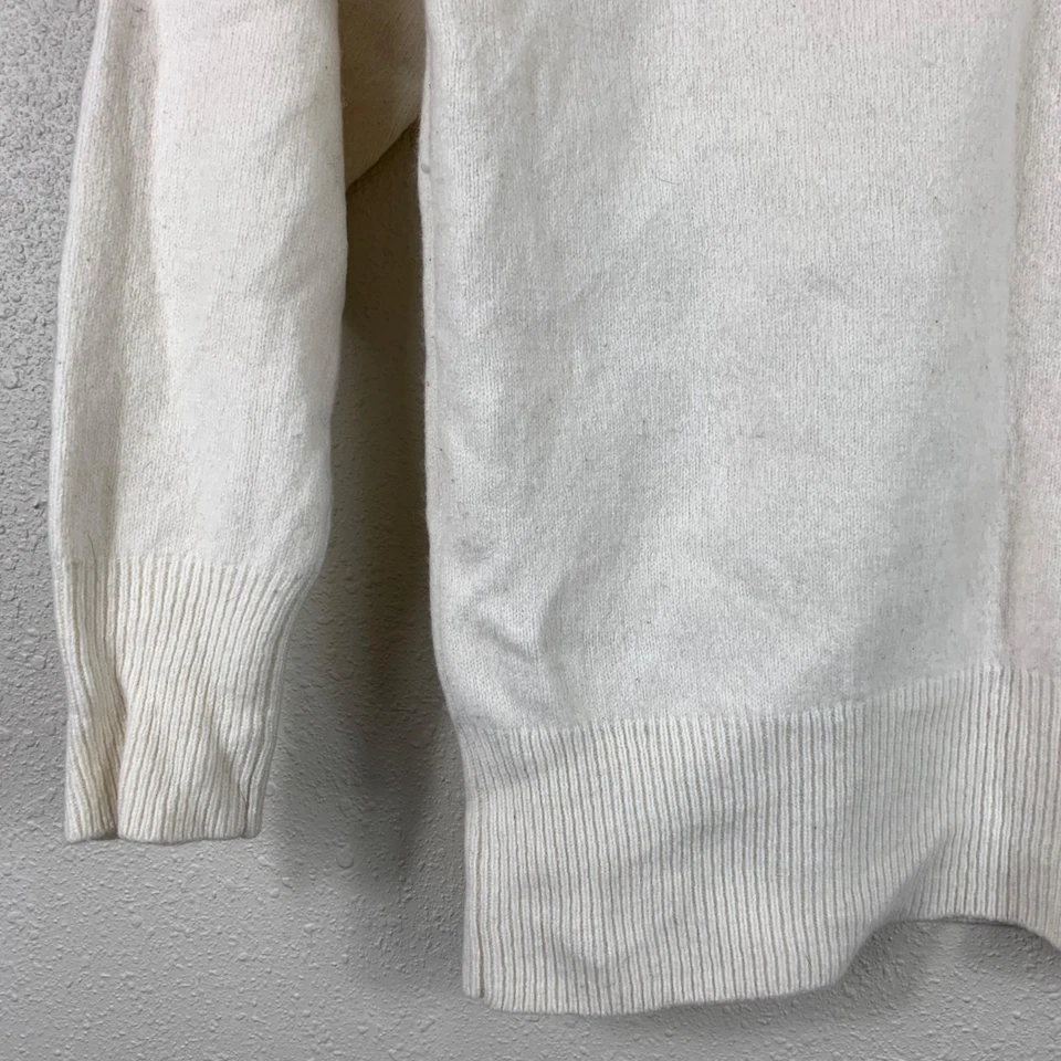 Sandro Paris Women’s Ivory 100% Wool Turtleneck Sweater Size Medium Minimalist - Image 3 of 4