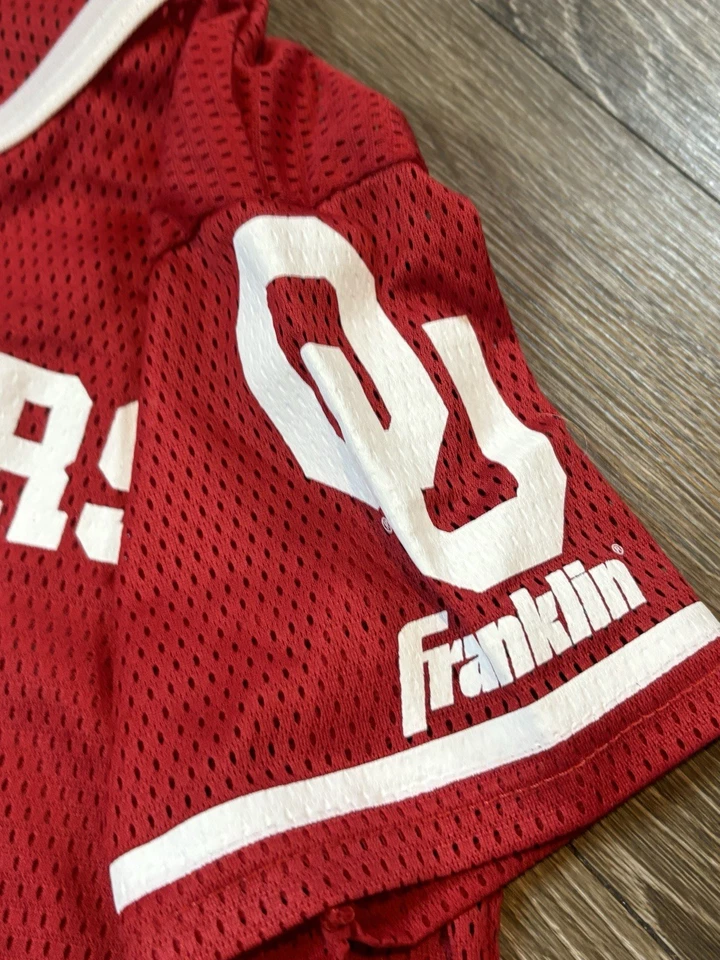 Camiseta Franklin Vintage Fútbol Colegio NCAA Oklahoma Sooners Juvenil Niño Pequeña Foto 3 de 4