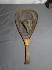 Vintage Ed Cummings Fly Fishing Net Flint, Michigan ~ Arrowhead Logo