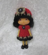 Made to fit STRAWBERRY SHORTCAKE 21 Handmade Clothes, Crochet Dress  Hat Set