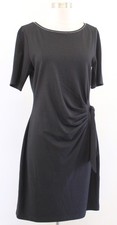NWT White House Black Market Short Sleeve Side Tie Ruched Dress Size M Casual