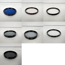 Vintage Camera Lens Filter Lot Hoya Tiffen Vivitar Rokunar Quantaray 7pc