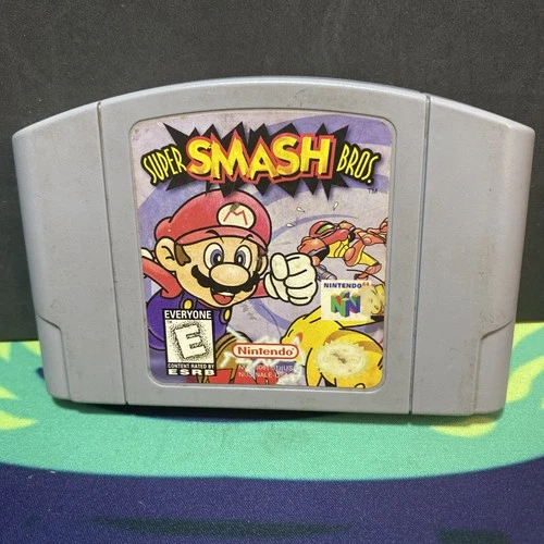 Super Smash Bros (Nintendo 64, 1999) Authentic Cartridge Only Tested Works!