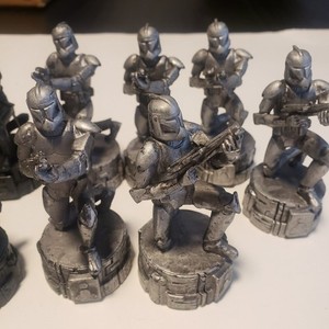 Star Wars Chess Black and Silver Figures (Replacement Pcs) 2005 LFL Lot of 15