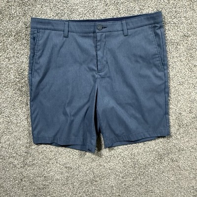 Tommy Bahama Barbados Pro Vista Check Shorts Mens 36 Blue Golf Performance