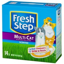 Fresh Step 02049 14 lb. Multi-Cat Scoopable Scented Cat Litter