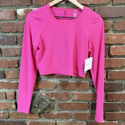 Beyond Yoga women's Powerbeyond Lite Cardio Cropped Pullover Pink medium NWT