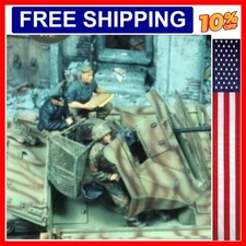 1/35 Scale Resin Figure Model Kit G Army Officers and Soldiers 3 People Minia...