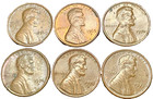 Lincoln’s FLOATING ROOF Small Cents 6 Different Dates Copper 1969-1971 ERRORS — photo 1