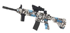 GEL BALL BLASTER M416K FULL AUTO RECHARGEABLE IN GRAFFITI BLUE