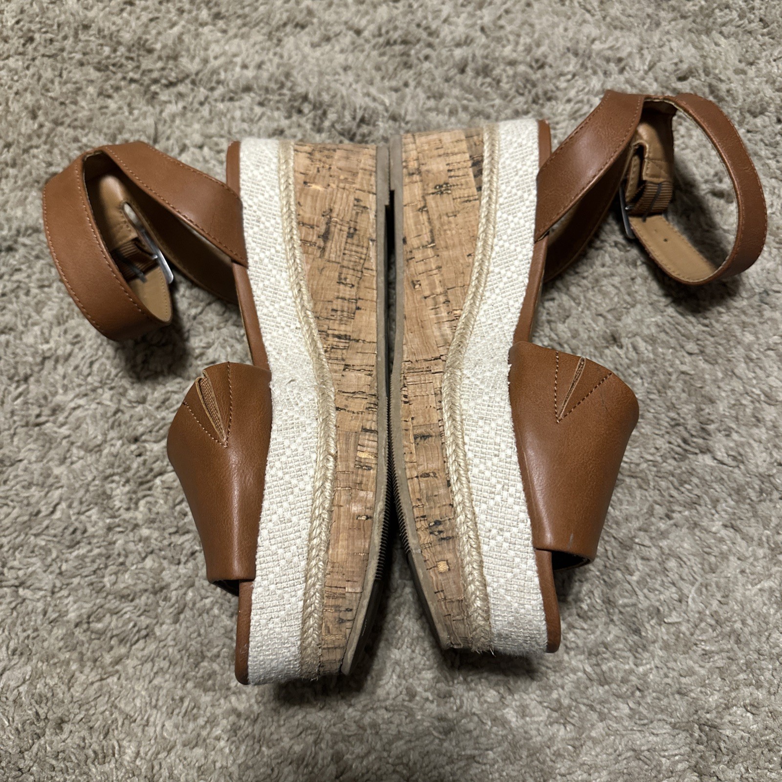 Universal Thread Cognac Bailey Platform Wedge Pum… - image 6