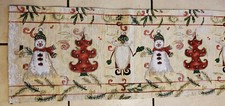 SANTA CLAUS, SHOWMAN, CHRISTMAS TREE Table Runner 12" x 68" Christmas THEME