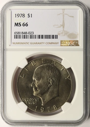 1978 Eisenhower Dollar Ike $1 NGC MS66