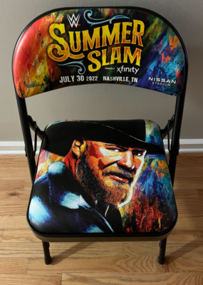 WWE Summerslam 2022 Brock Lesnar Ringside Folding Chair Nissan
