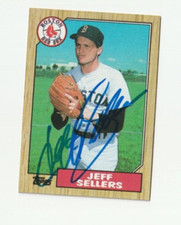 Jeff Sellers Autographed Signed 1987 Topps Card #12 RC Boston Red Sox Rare MLB