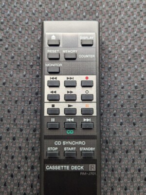 SONY RM-J701 Remote Control Cassette Deck Black Audio Equipment