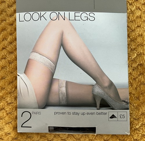 Marks & Spencer Two Pairs Black 10 Denier Appearance Hold UPS Black - Picture 2 of 14