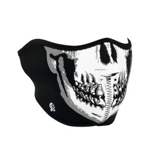 ZANheadgear Neoprene Half Mask Skull Face - WNFM002H