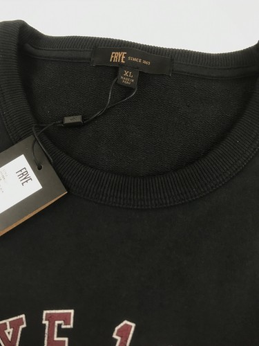NWT Men’s Frye College Graphic Black Pullover Sweatshirt XL Extra Large - Picture 3 of 7