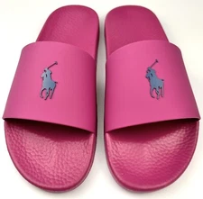 Ralph Lauren Sandals Men’s 13 Slip On Big Pony Logo Pink