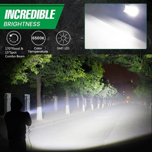 4x 7Inch 20000W LED Work Light Bar Flood Spot Pods Offroad Fog Driving ATV Truck - Picture 10 of 17