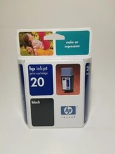 HP 20 Ink Jet Print Cartridge Black Sealed New Exp December 2004