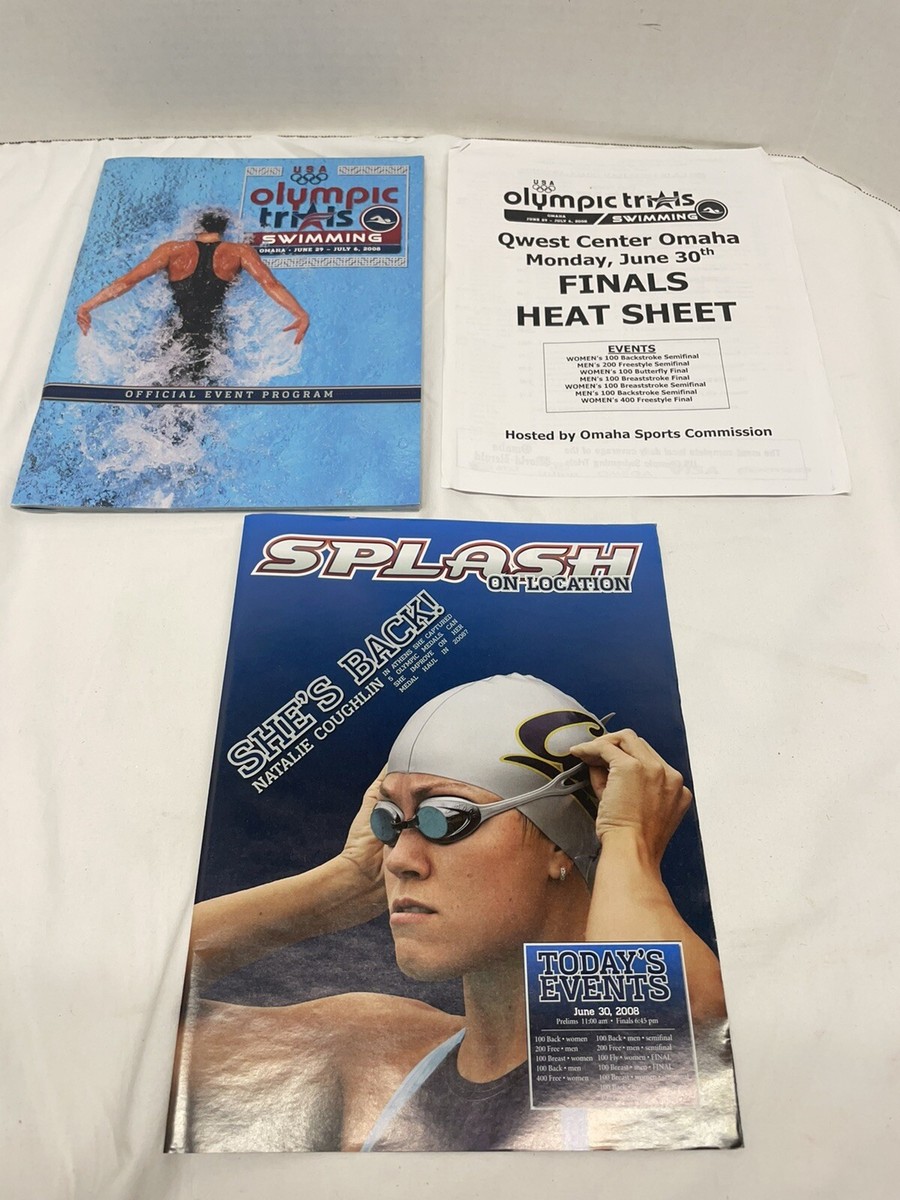 2008 Olympic Trials Swimming Program, Michael Phelps, Ryan Lochte,  Coughlin