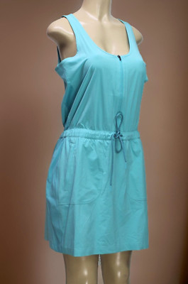 Athleta Women's Expedition Romper Dress Stretch Sleeveless Gulf Green Size 10