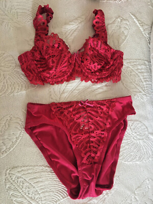 1 set women's lace underwired bra lingerie + brief sexy underwear 30° underwear