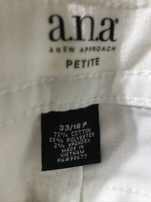 ANA - WOMEN - CAPRI - WHITE - SIZE 33/16P (TW-3252) | eBay