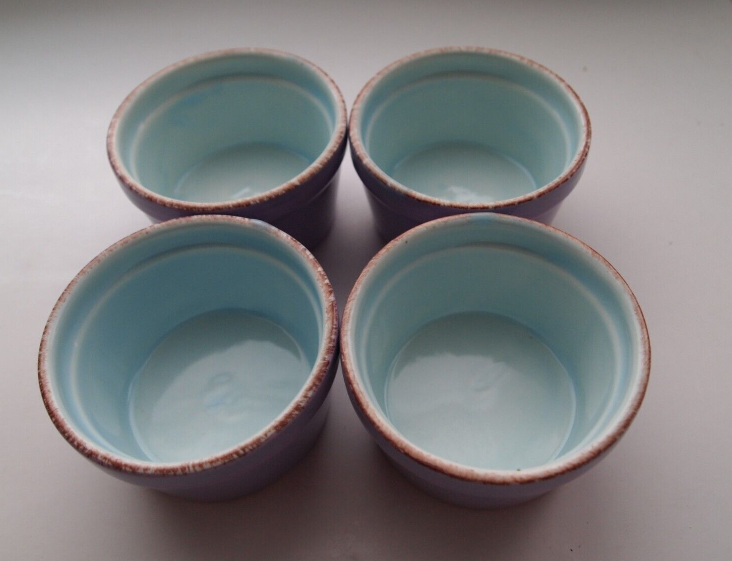4pc Over and Back Ramekins Condiment Bowls Set Of Four Made In Italy