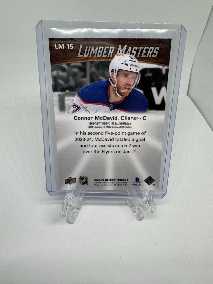 2023-24 Upper Deck Allure - Lumber Masters #LM-15 Connor McDavid - Image 2 of 2
