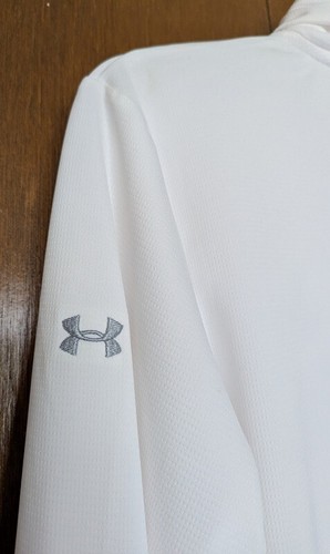 HAWAII LANAI 4 SEASONS RESORT LS WHT 3/4 ZIP FRNT UNDER ARMOUR WMS XL LOOSE NWOT - Picture 6 of 7
