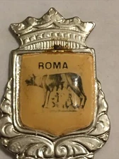 Vintage Souvenir Spoon Collectible Roma Rome Italy